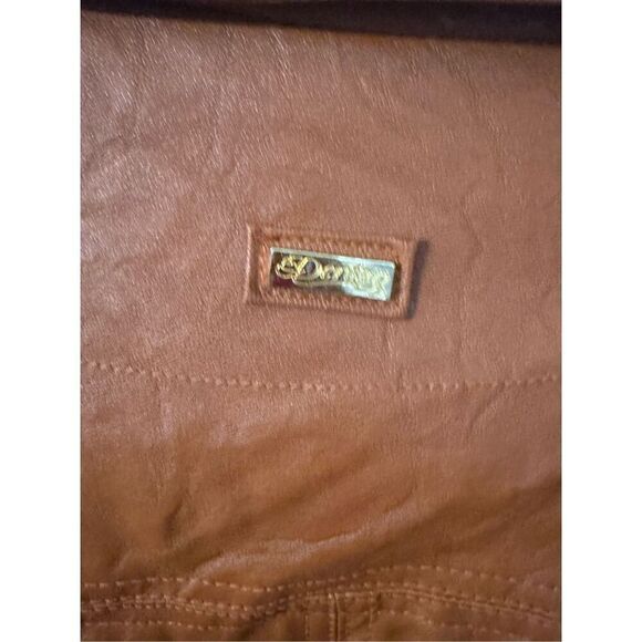 Torrid x Dereon y2k tan camel studded leather jacket y2k 80’s sz 3/3xl plus - Picture 7 of 11